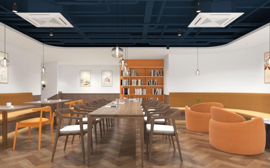 A warm cafe setting ideal for small gatherings