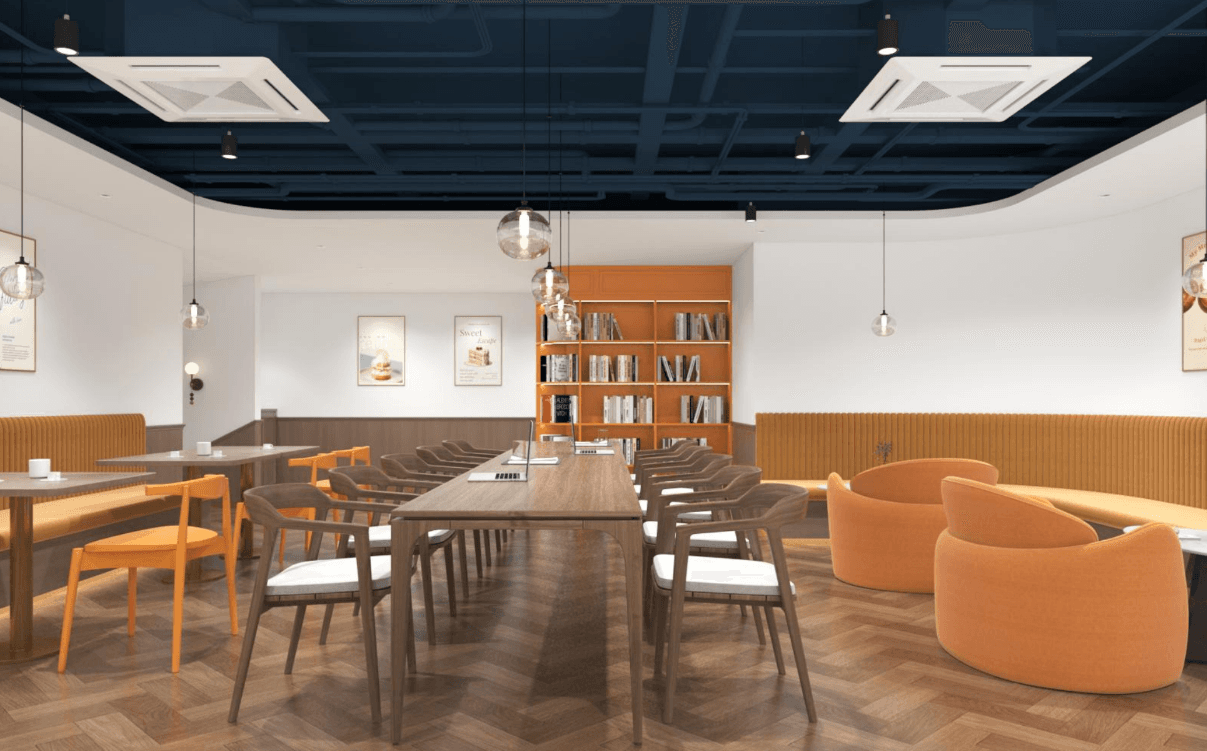 A warm cafe setting ideal for small gatherings